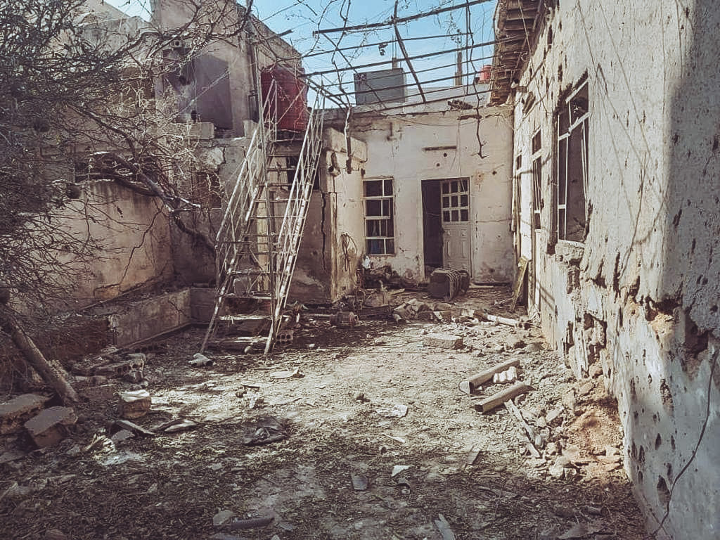 War damaged housing in Syria